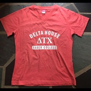 Animal House movie Delta House Faber College v-neck t-shirt tee sz M